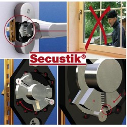 Оконная ручка HOPPE Luxembourg Secustik с защитой, VarioFit, цвет черный