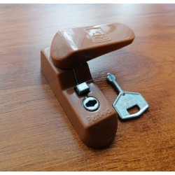 Loga slēdzene ar atslēgu (gaiši brūns)